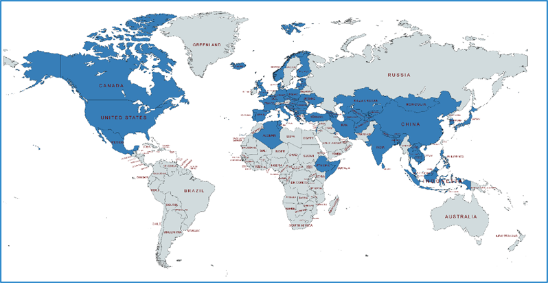LZD sadarb�bas valstis - SCOPUS publik�cijas